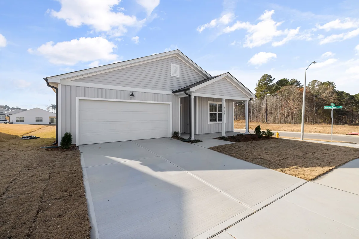 Clean residential driveway